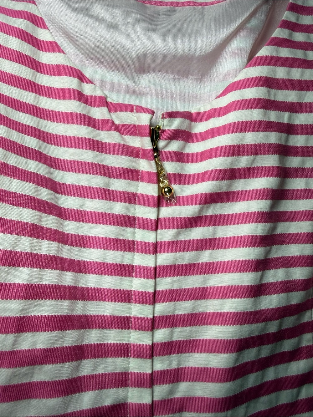Kate Spade Jillian Dress Size 6 Pink White Striped Bow Sleeveless New - Picture 4 of 7
